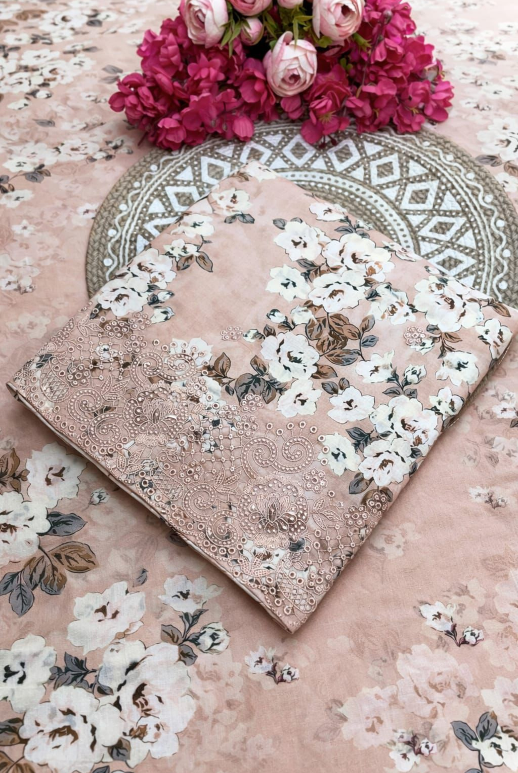 Elegant Floral Embroidered Suit | 6603