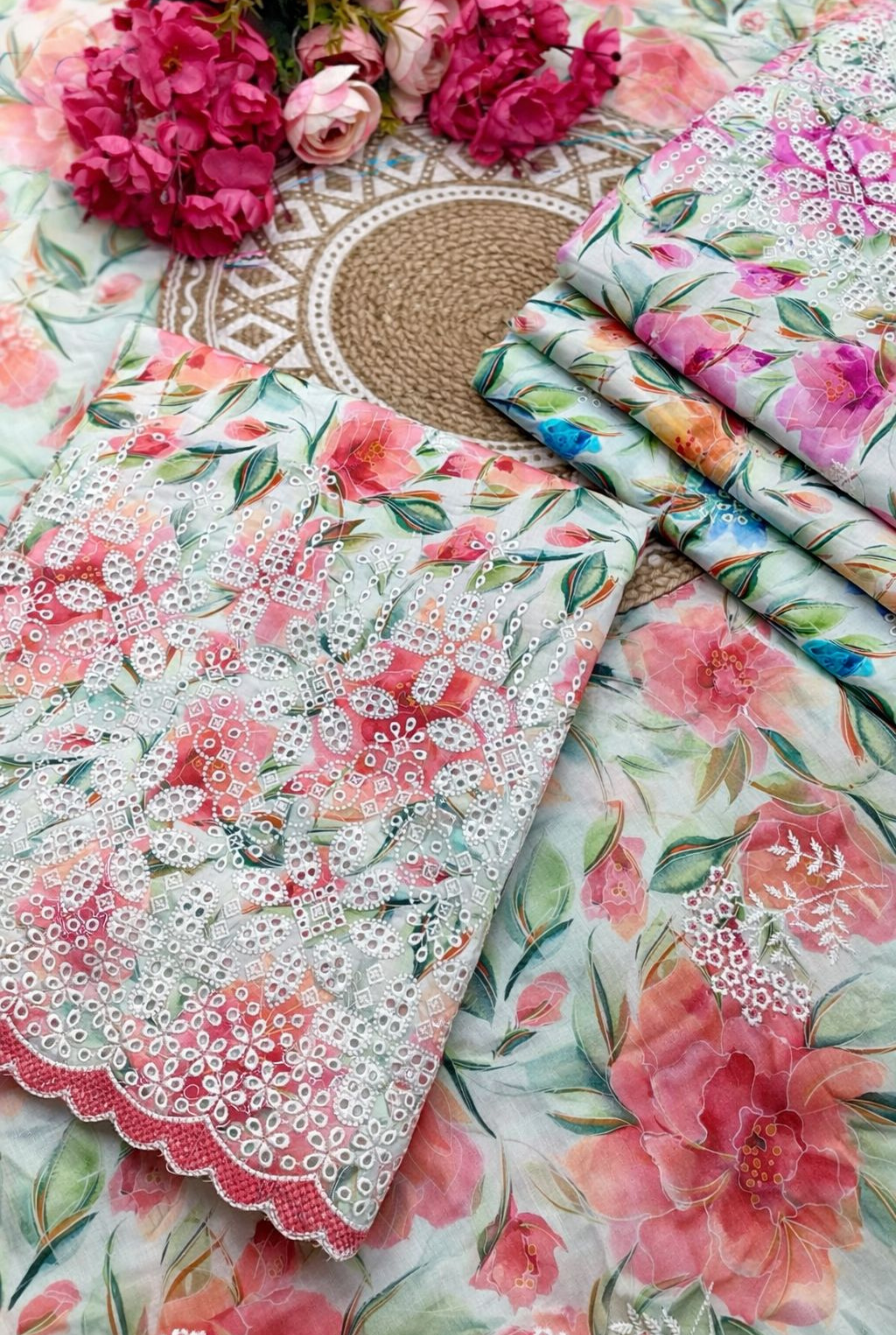 Floral Embroidered Cotton Series | 583 - 586