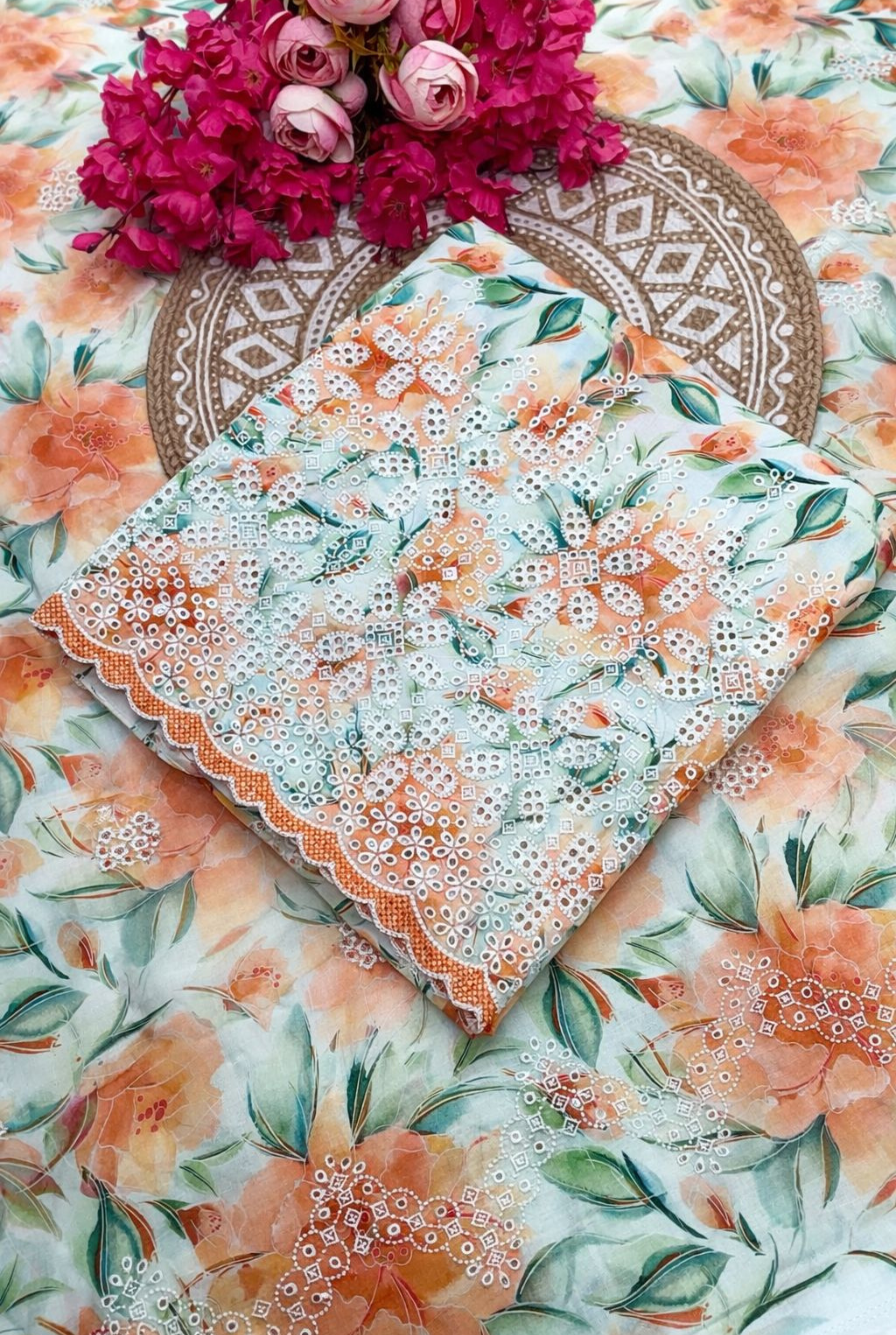 Floral Embroidered Cotton Series | 583 - 586