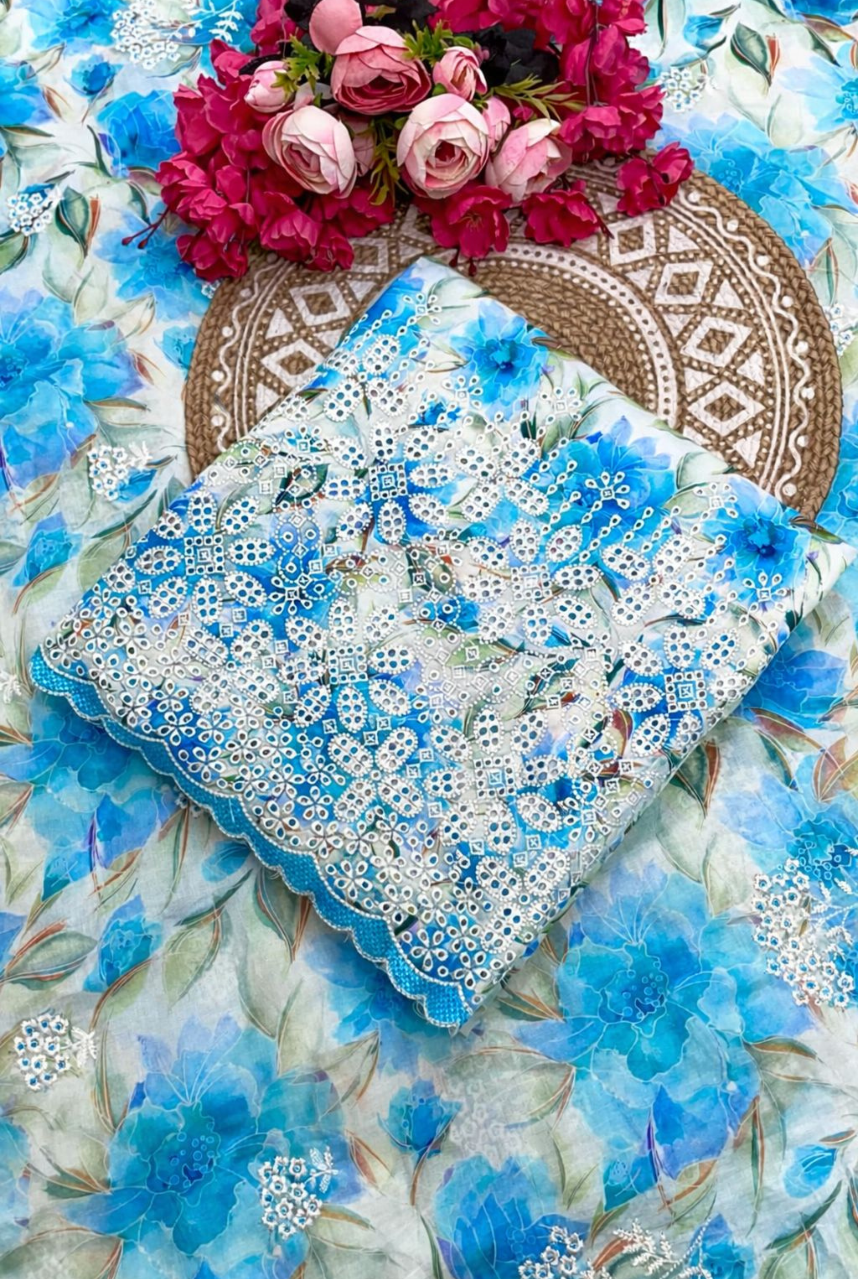 Floral Embroidered Cotton Series | 583 - 586