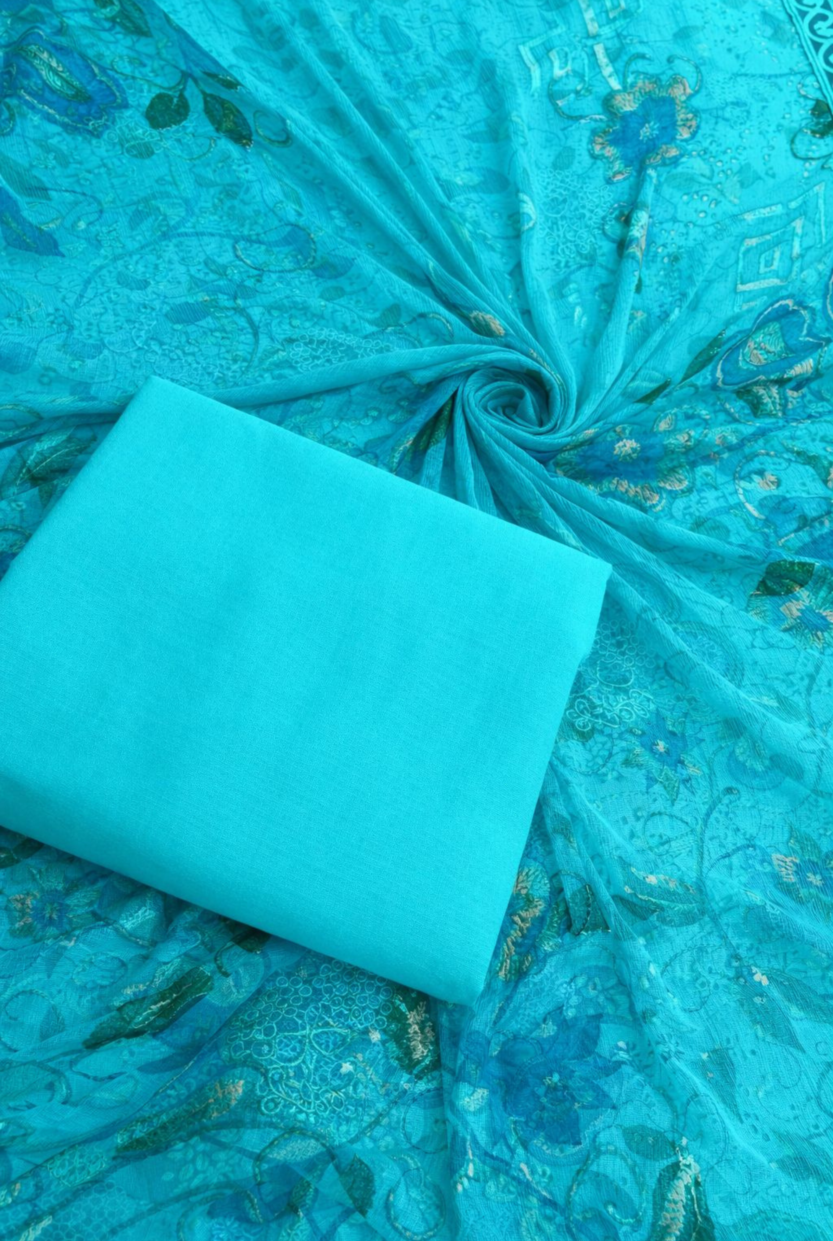 Aqua Flora Chikankari Premium Set | 555