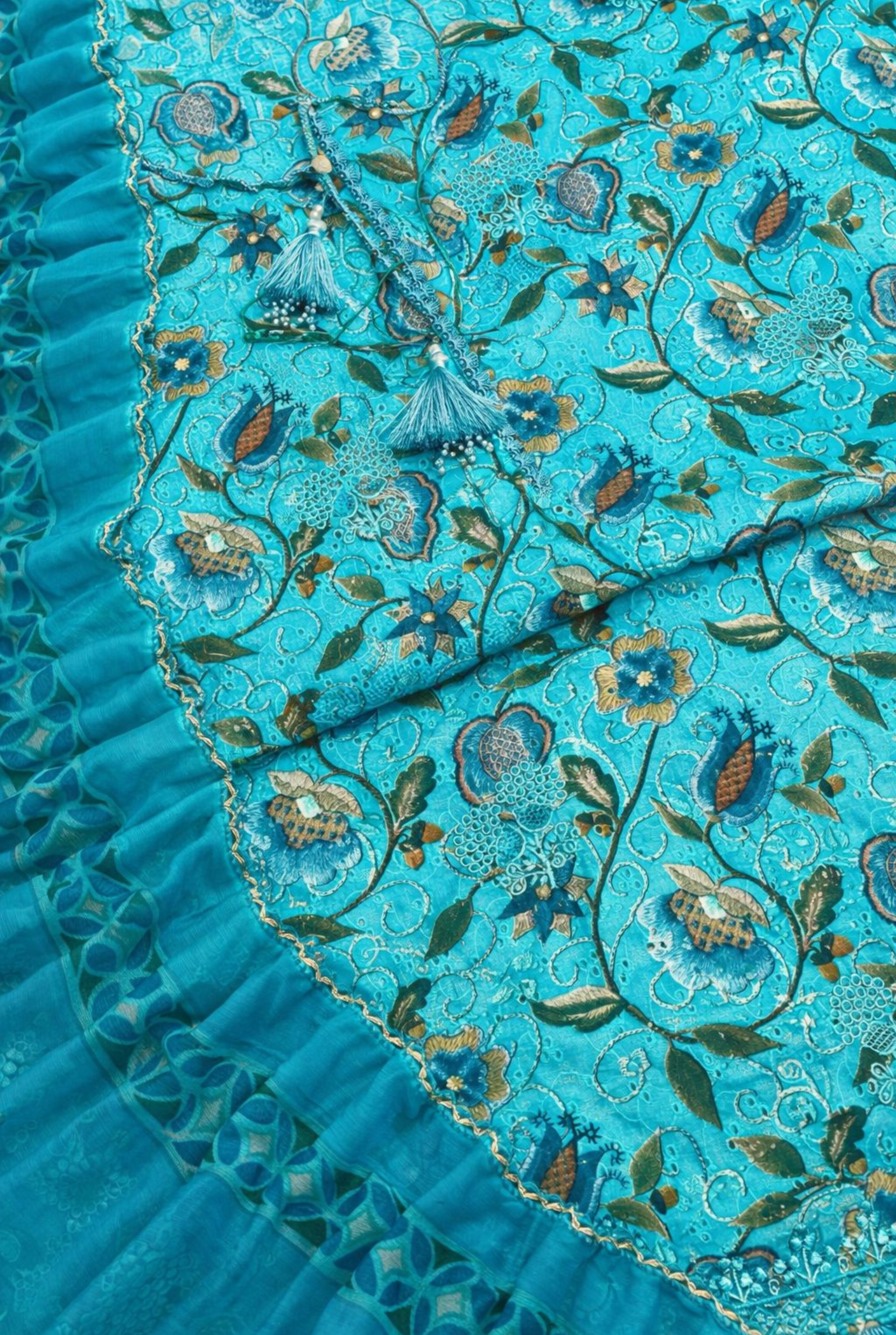 Aqua Flora Chikankari Premium Set | 555