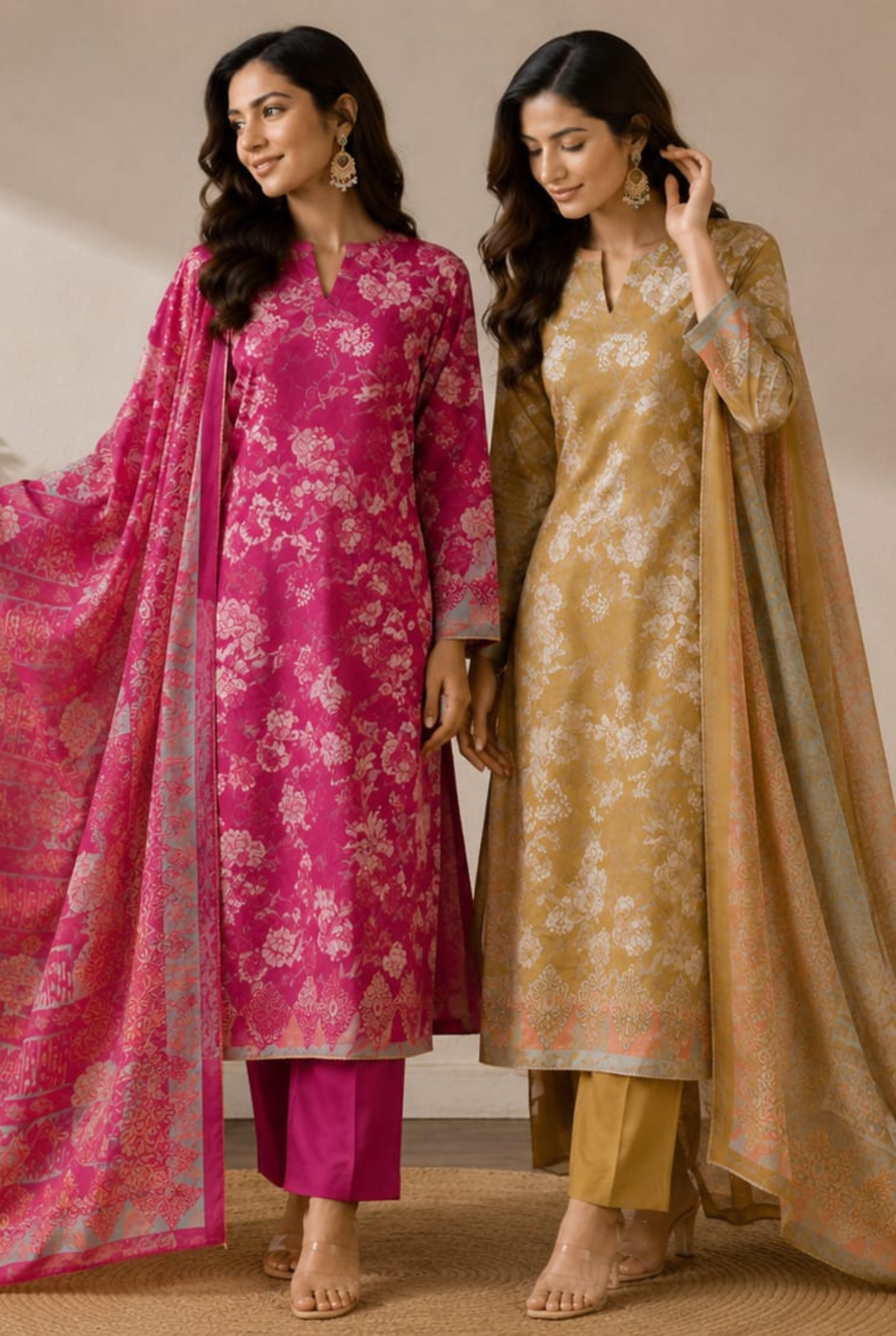 Soft Botanical Peony Pattern | 6604 - 6606
