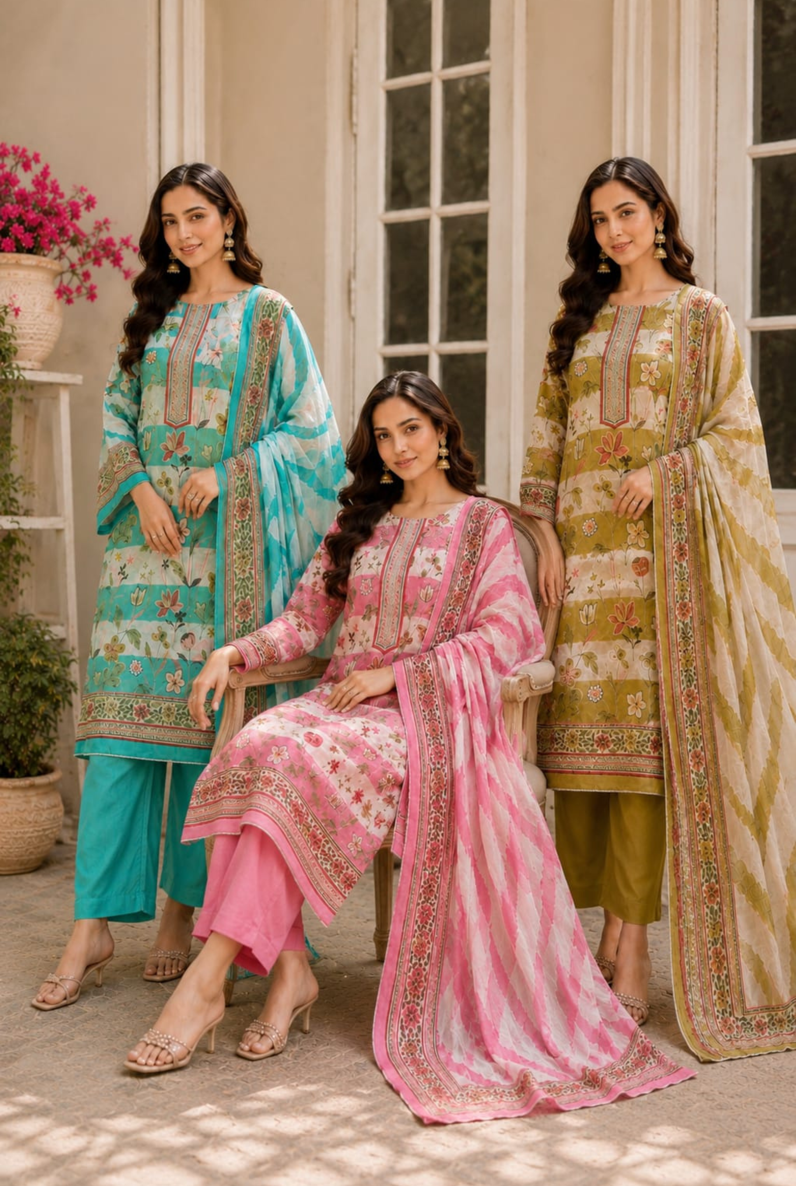 Lotus Meadow Burberry Set | 7704-7706