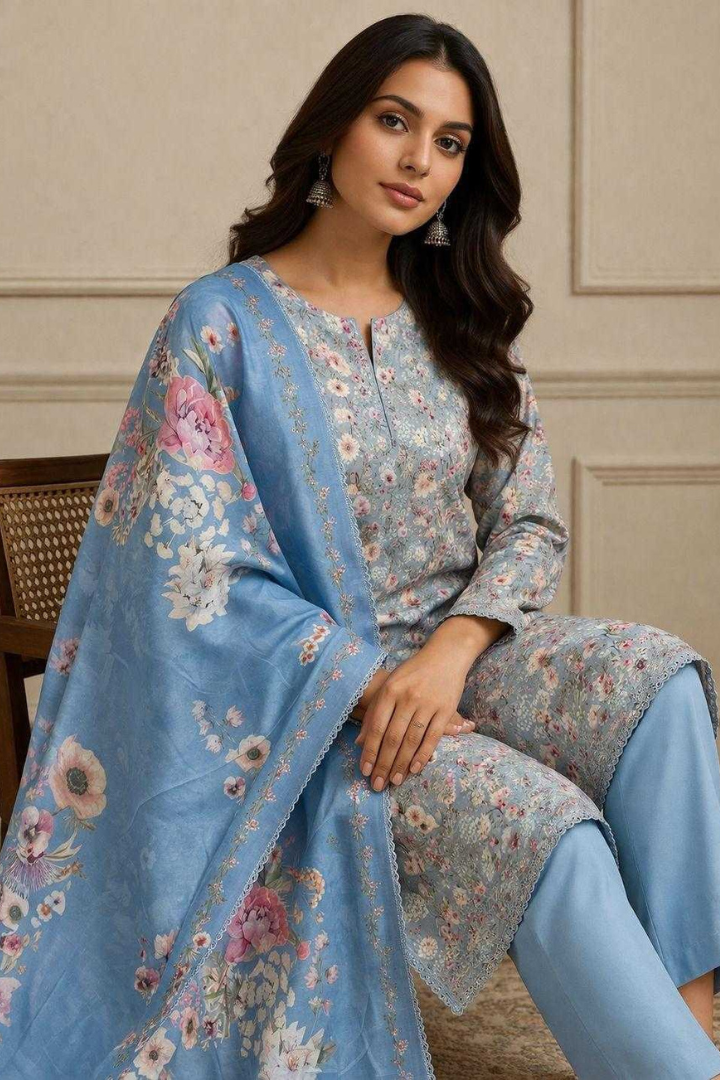 Skyloom Elegance — Blue Bloom Threads Series | 201