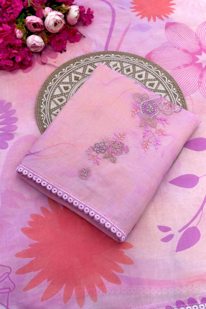 Luxe Floral Embroidered Cotton Set | 6301-6303