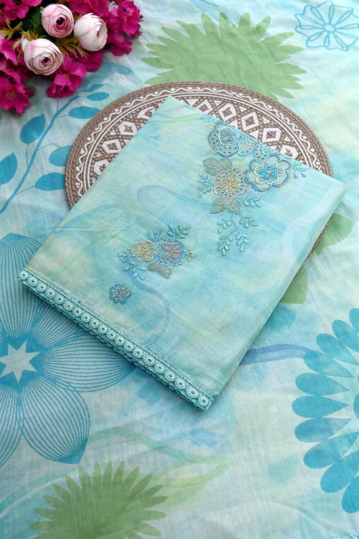 Luxe Floral Embroidered Cotton Set | 6301-6303
