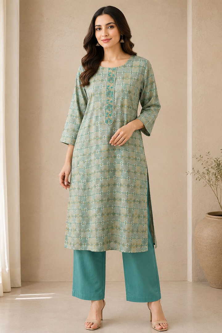 Elegant Pure Muslin Embroidered Set | 800