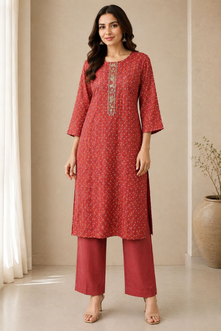 Elegant Pure Muslin Embroidered Set | 801