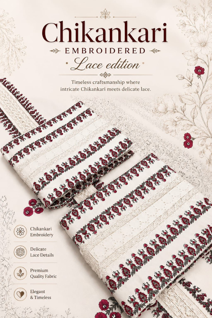 Presenting Exclusive Cotton With Chikankari Lace Edition | 5601