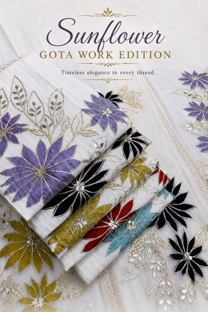 Sunflower Gota Work Cotton Edition | 2474-2478