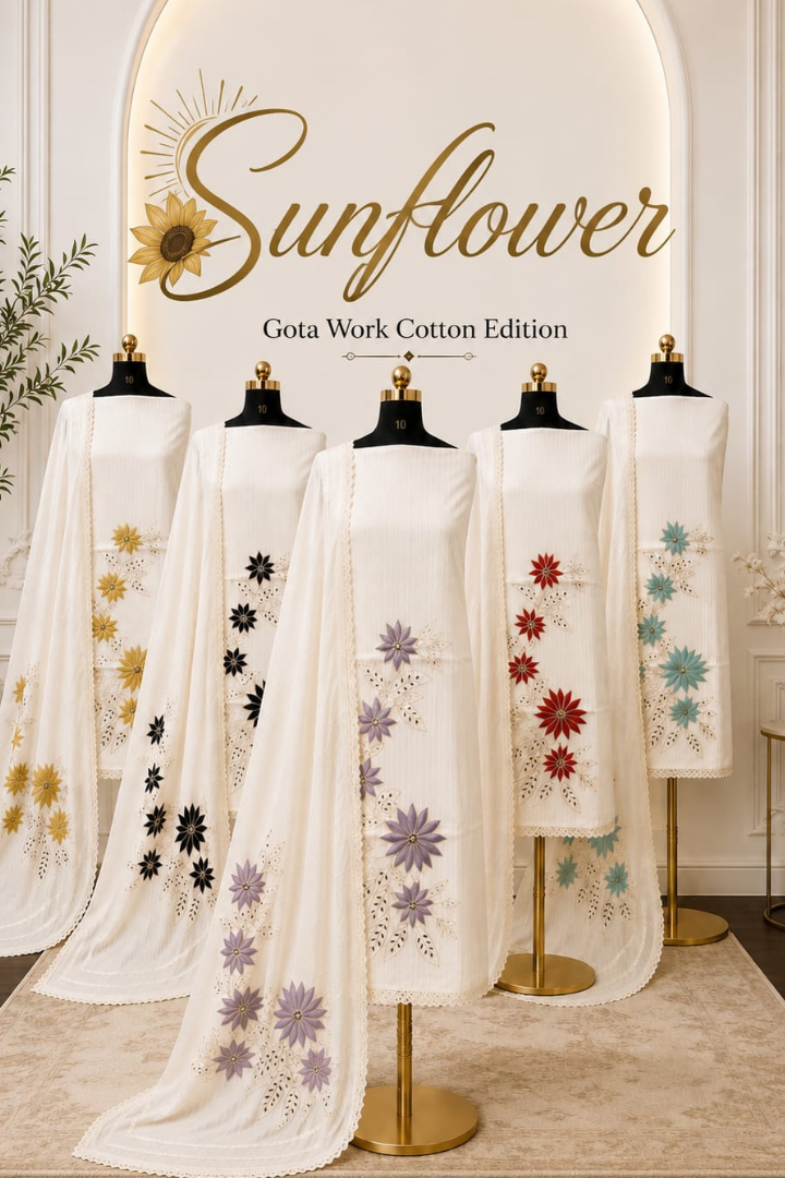 Sunflower Gota Work Cotton Edition | 2474-2478