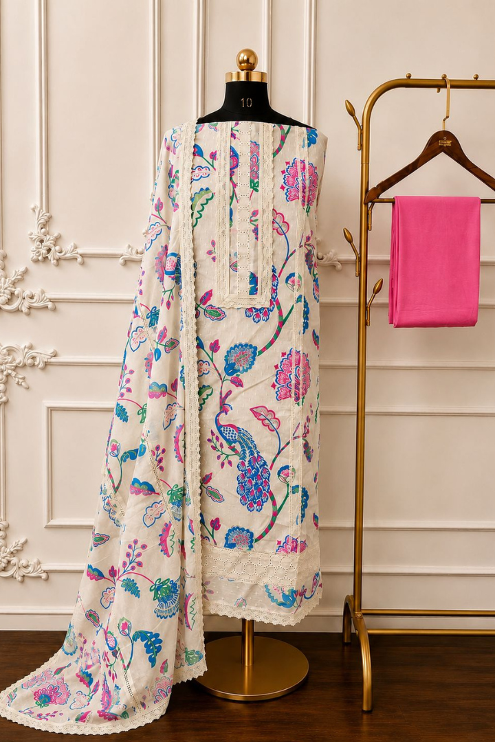 Peacock Charm Lace Cotton Edition  | 2479-2478