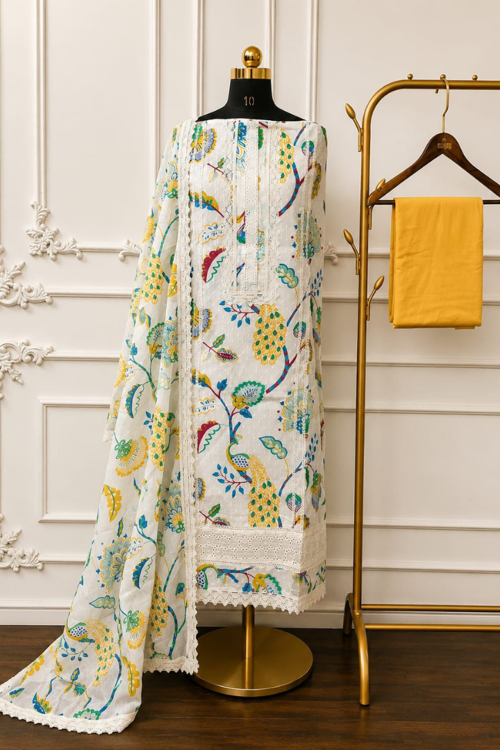 Peacock Charm Lace Cotton Edition  | 2479-2478