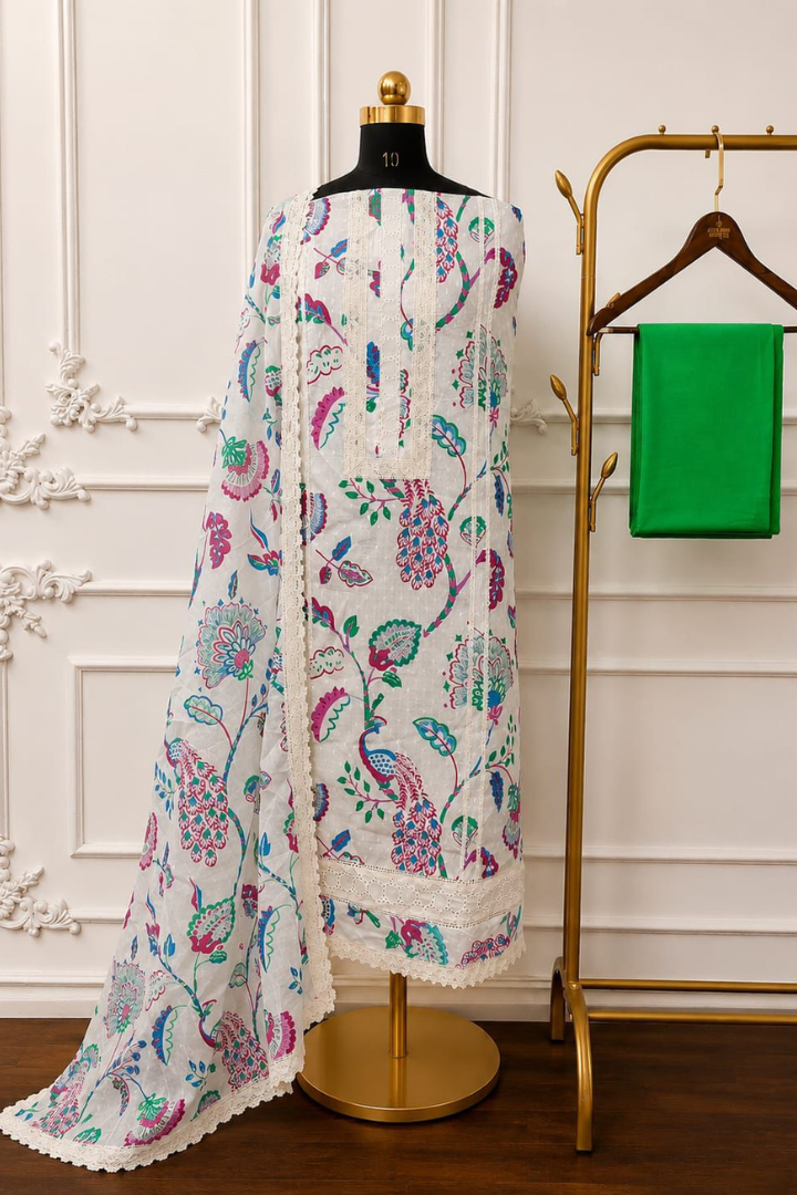Peacock Charm Lace Cotton Edition  | 2479-2478