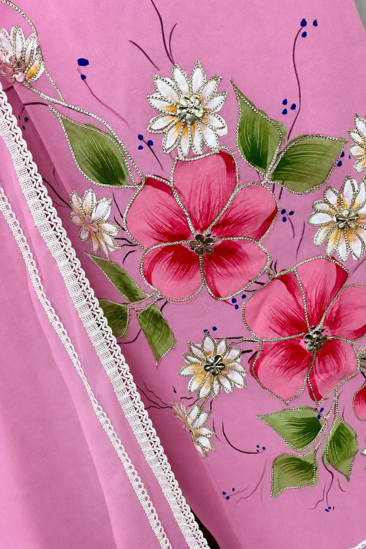 Hand Painted Floral Gota Work Edition | 2482-2485