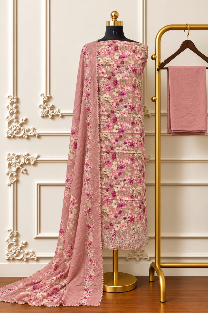Premium Embroidered Cotton Suits | 1102