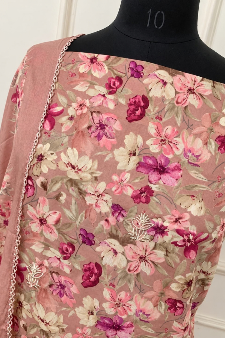Premium Embroidered Cotton Suits | 1102