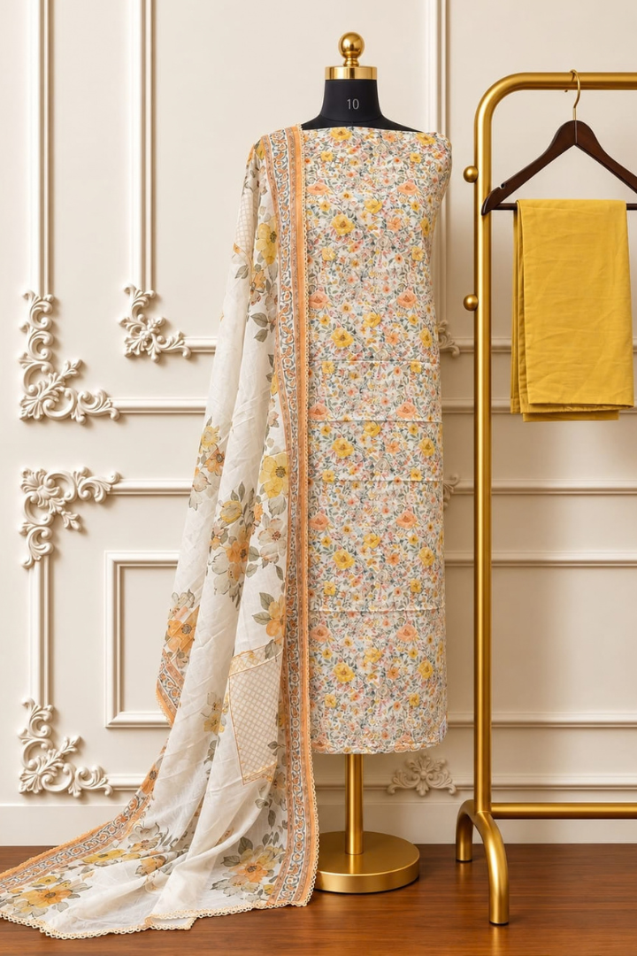 Premium Embroidered Cotton Suits | 1101