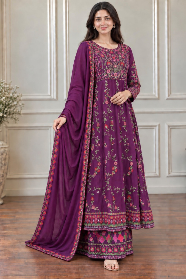 Luxury Embroidered Resham Gawn Edition | 5504
