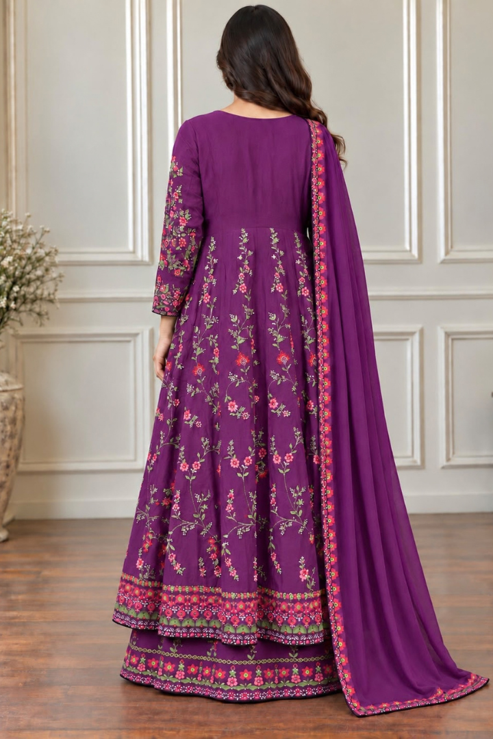 Luxury Embroidered Resham Gawn Edition | 5504