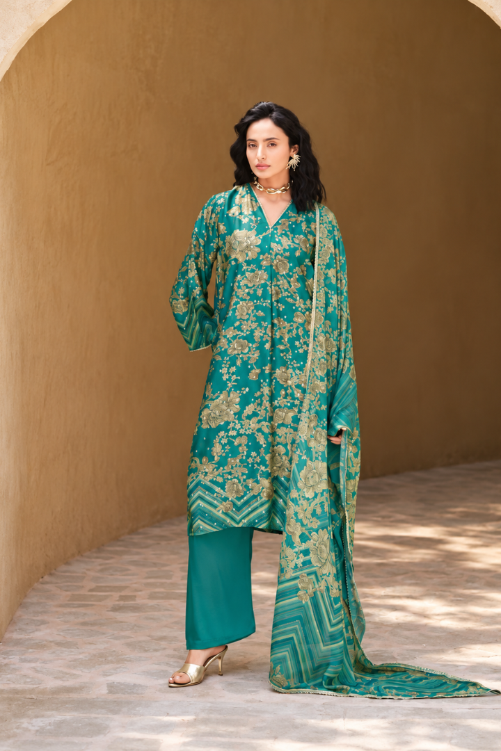Sanaz Premium Embroidered Muslin Suits | 3501-3504