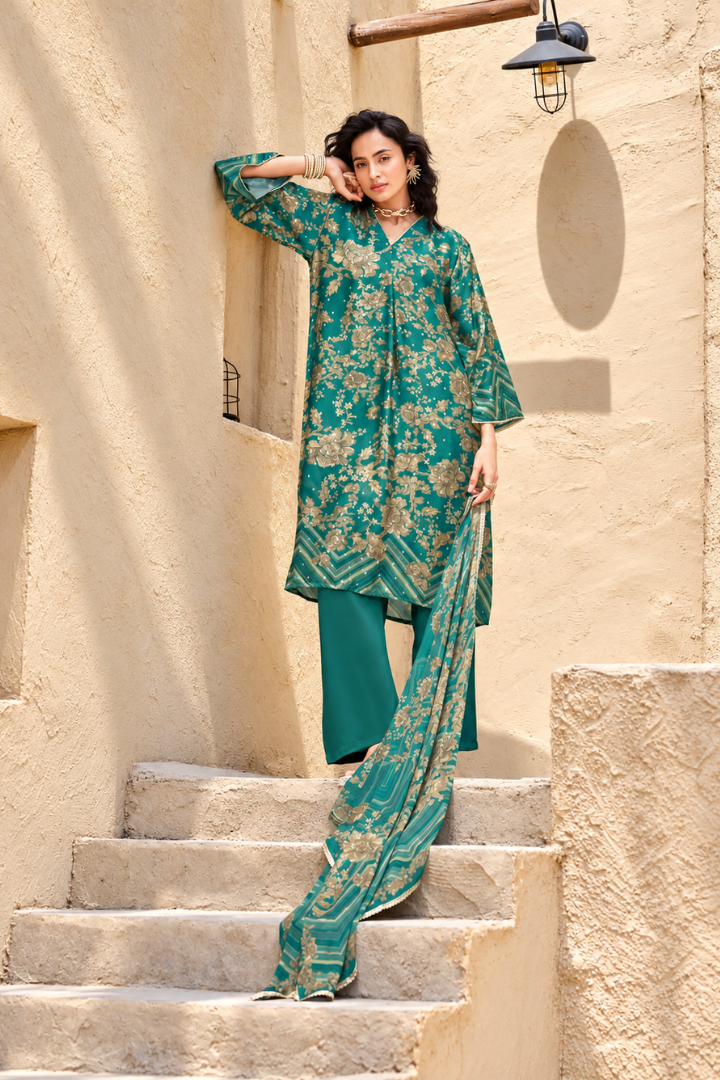 Sanaz Premium Embroidered Muslin Suits | 3501-3504