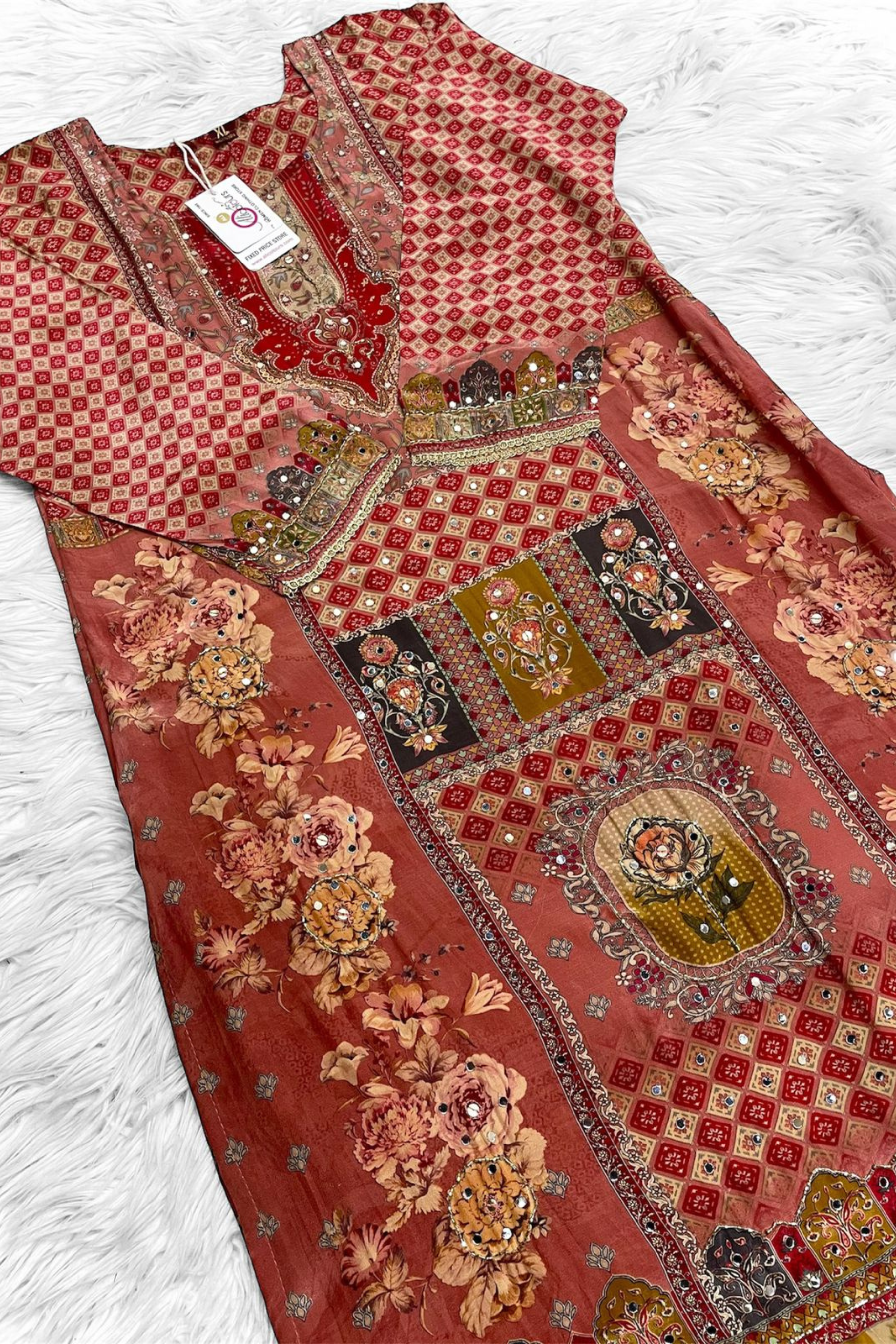 Royal Designer Floral Crepe Set - 1502