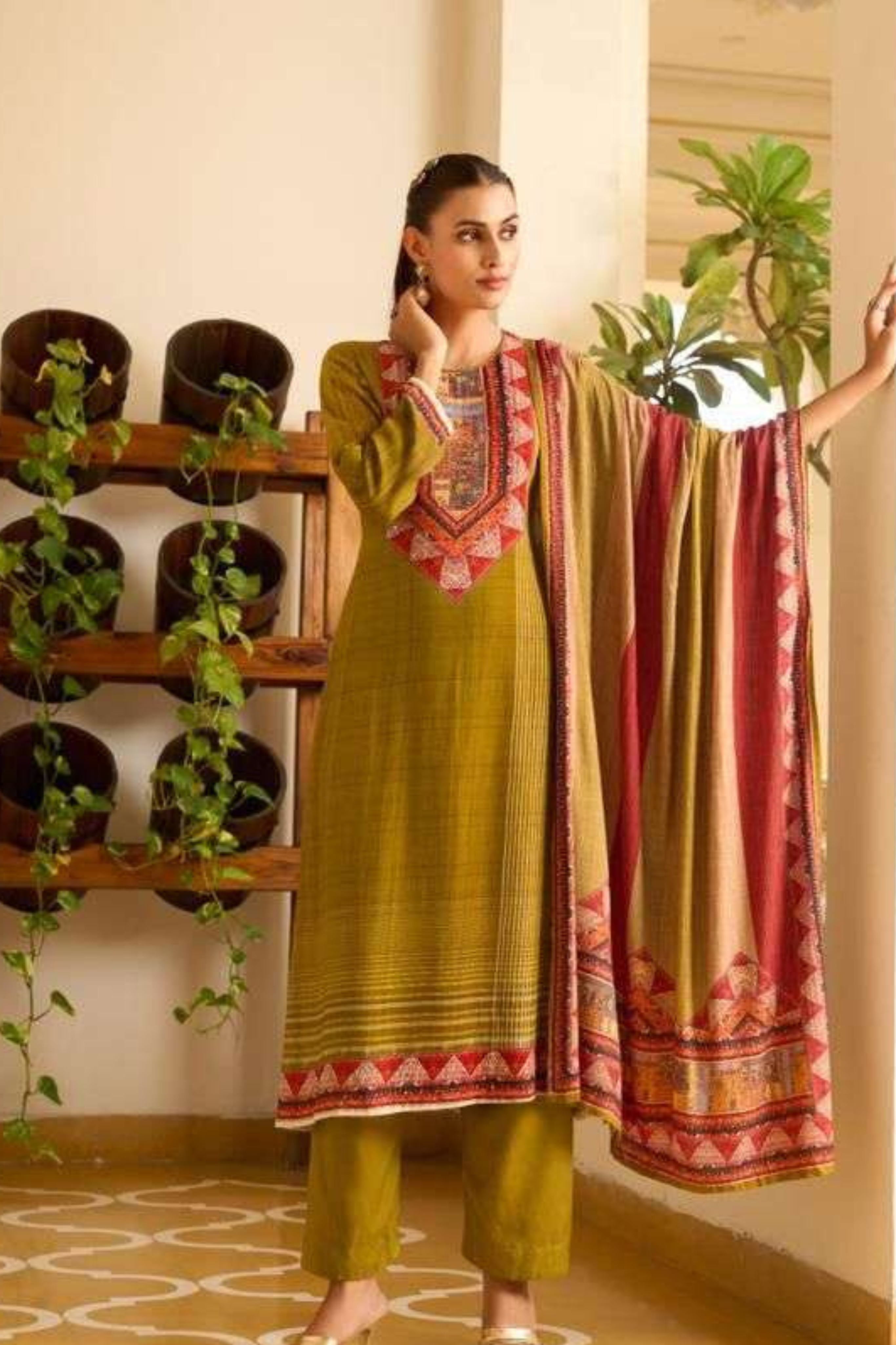 Majestic Pashmina Kaftan Set