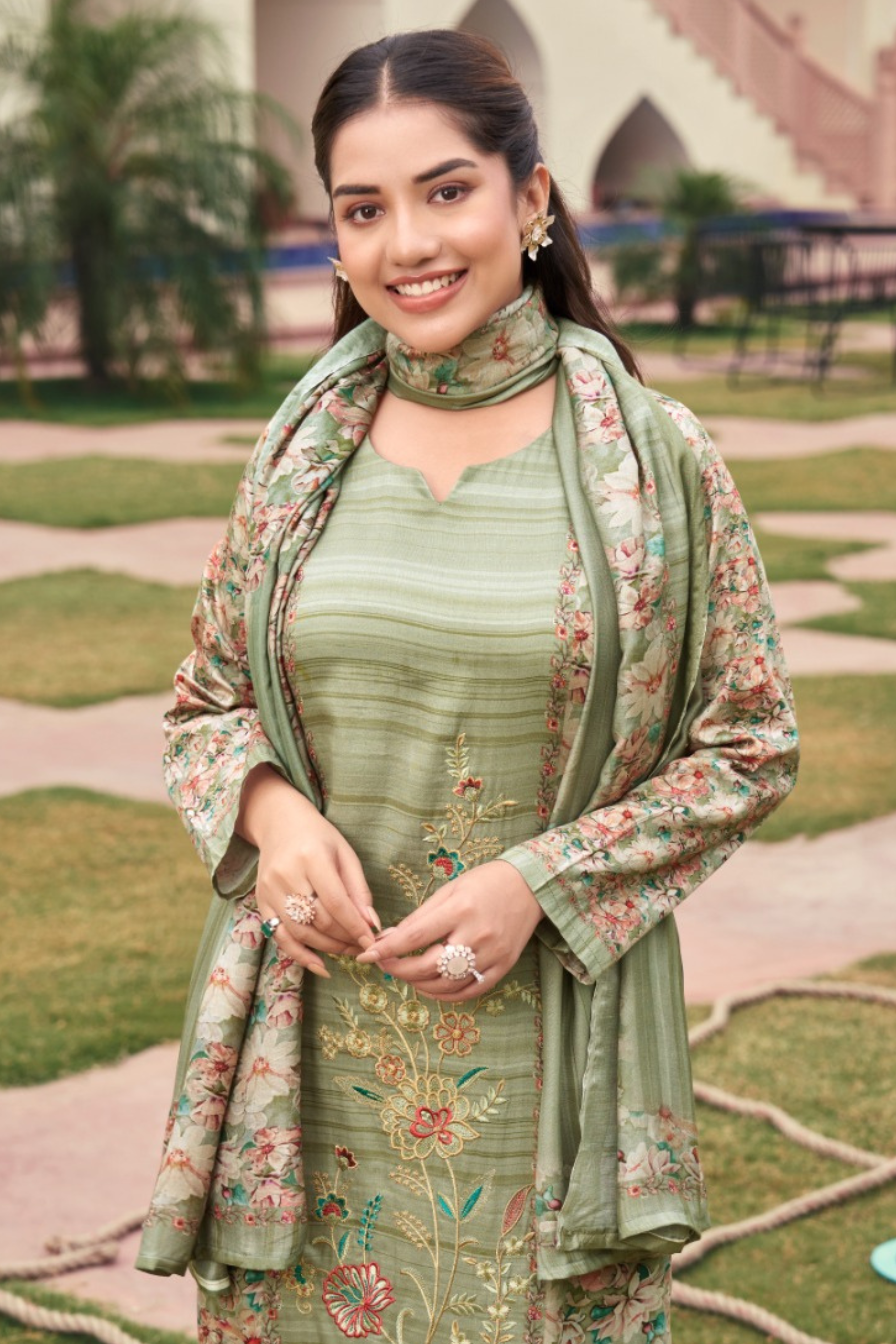 Floral Embroidery Pashmina Edition