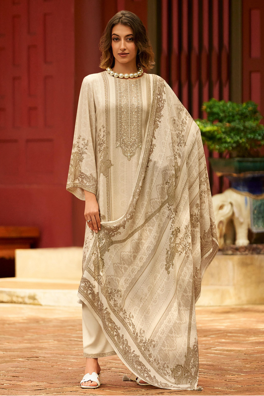 Crystal Grey Kurta Set