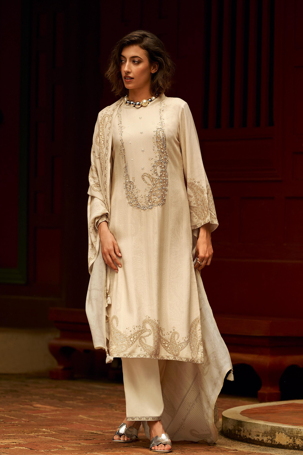 Crystal Grey Kurta Set