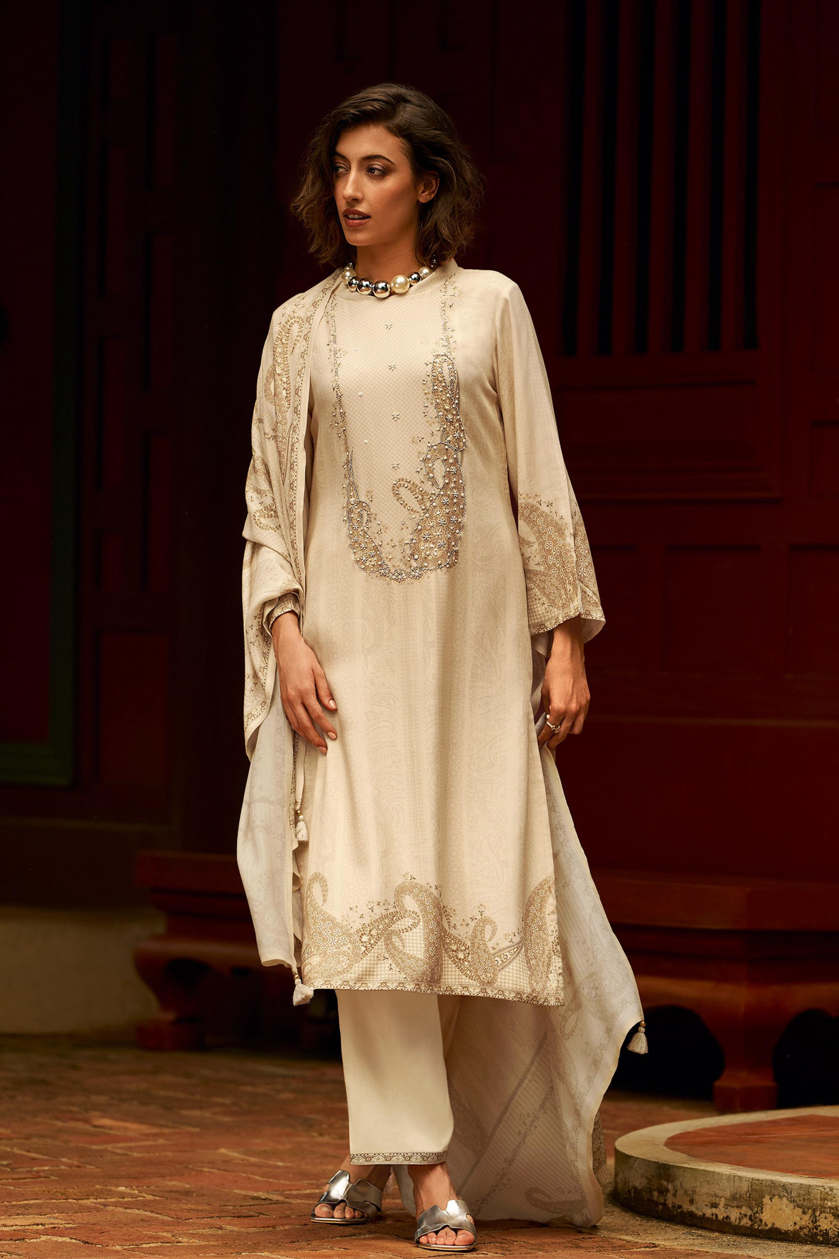 Crystal Grey Kurta Set