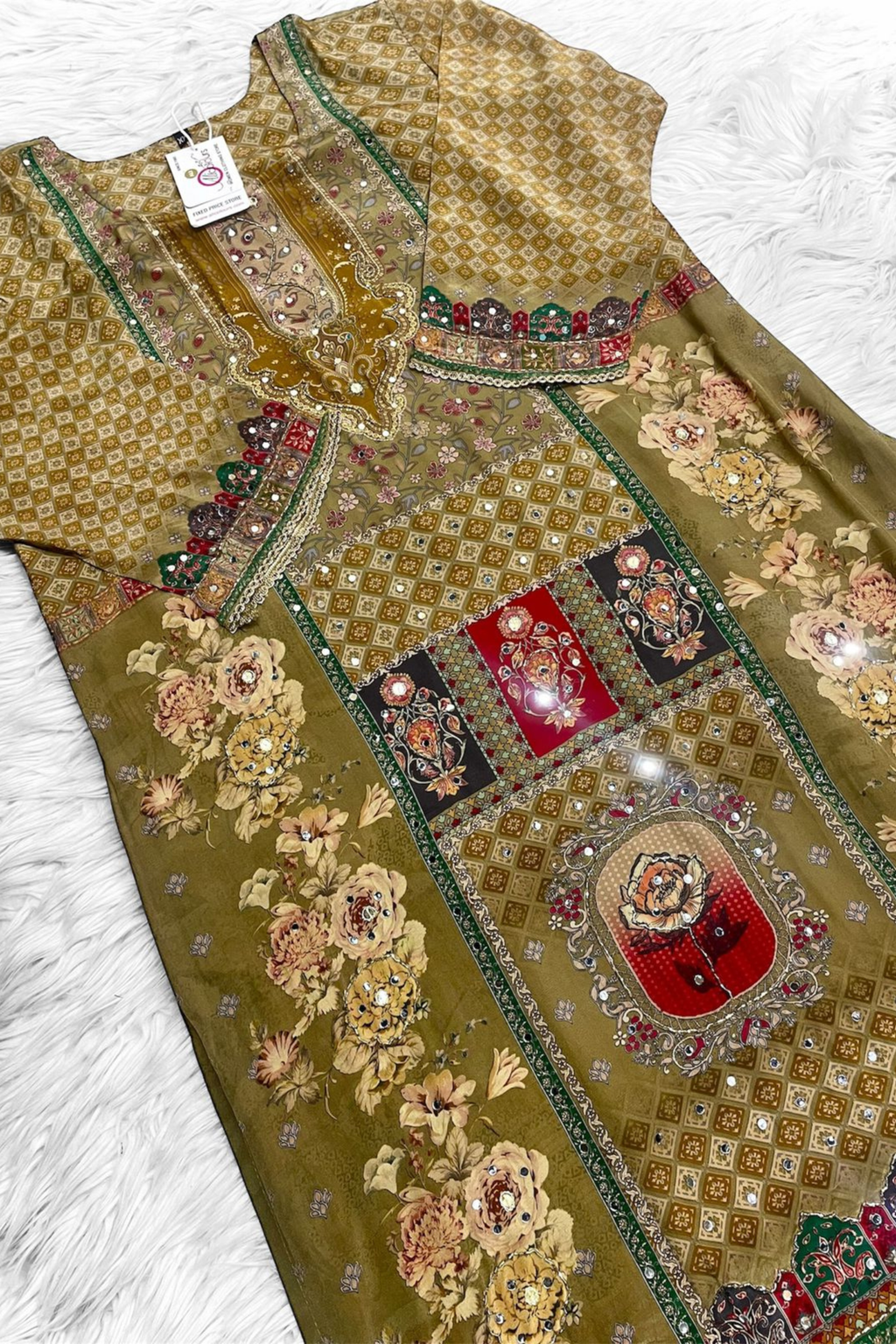 Royal Designer Floral Crepe Set - 1503