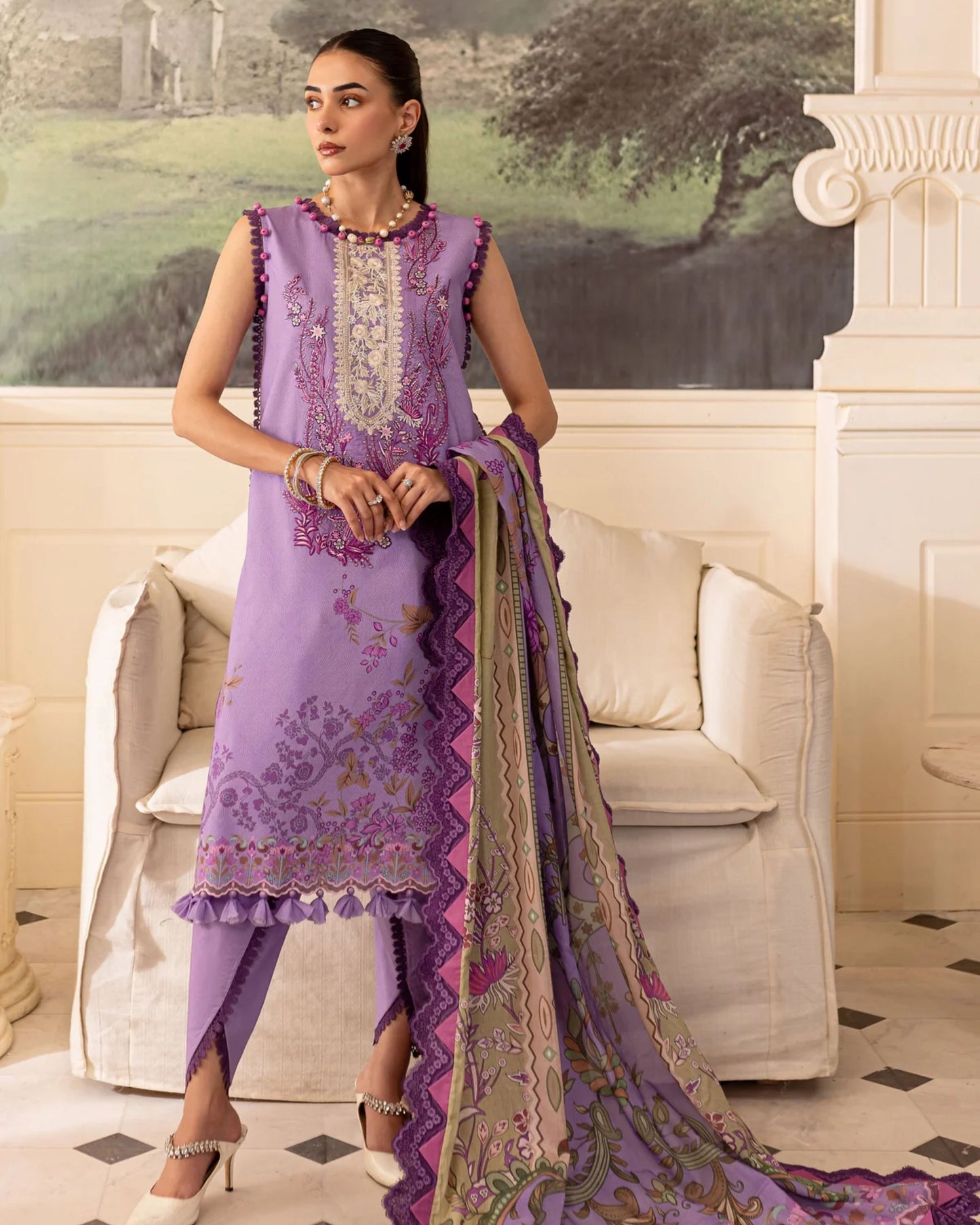 Embroidered Urbane Lawn Collection - 20532