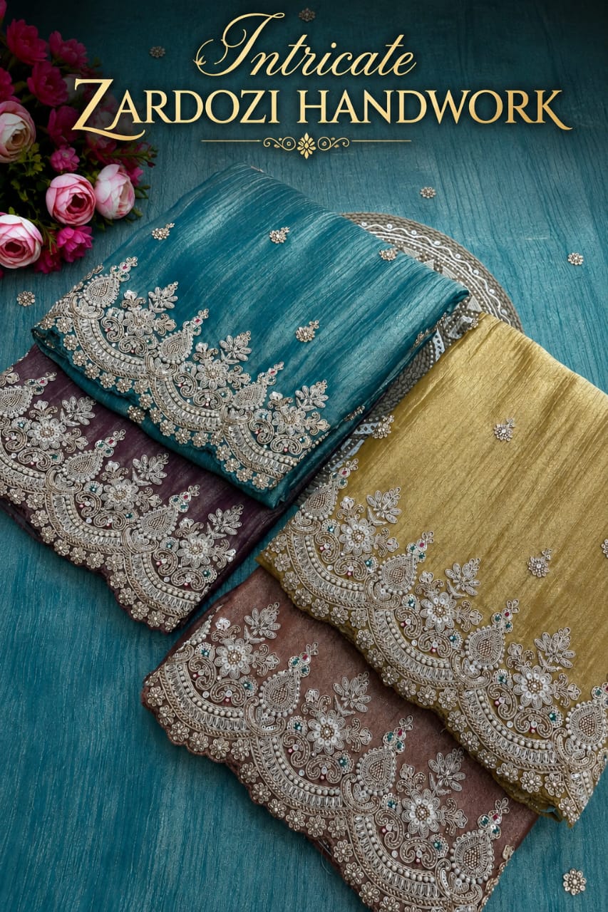 Intricate zardozi handwork festive series | 2510-2513