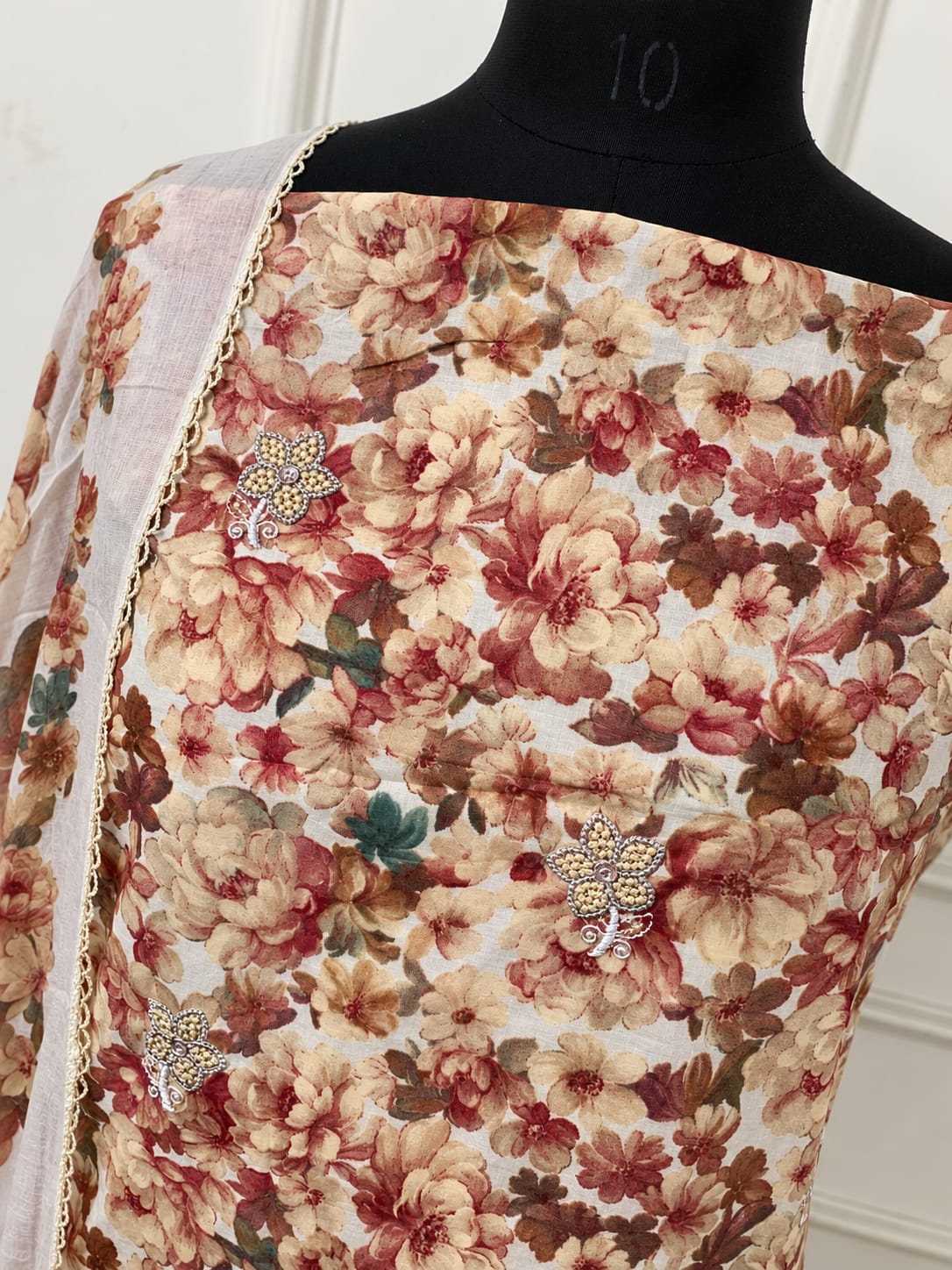 Premium Embroidered Cotton Suits | 6602