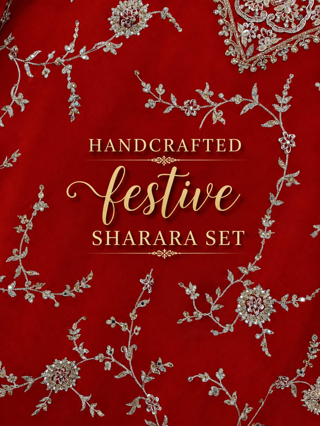 Designer Bridal Collection - Handcrafted Festive sharara Set | 7101