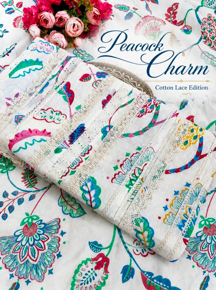 Peacock Charm Lace Cotton Edition  | 2479-2478