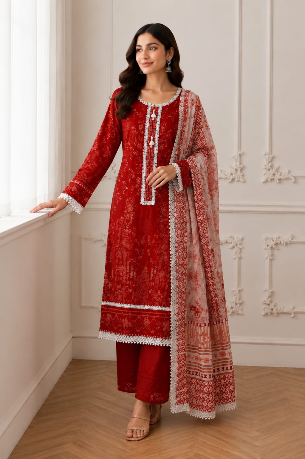Premium Lawn Stitched Series | 4204
