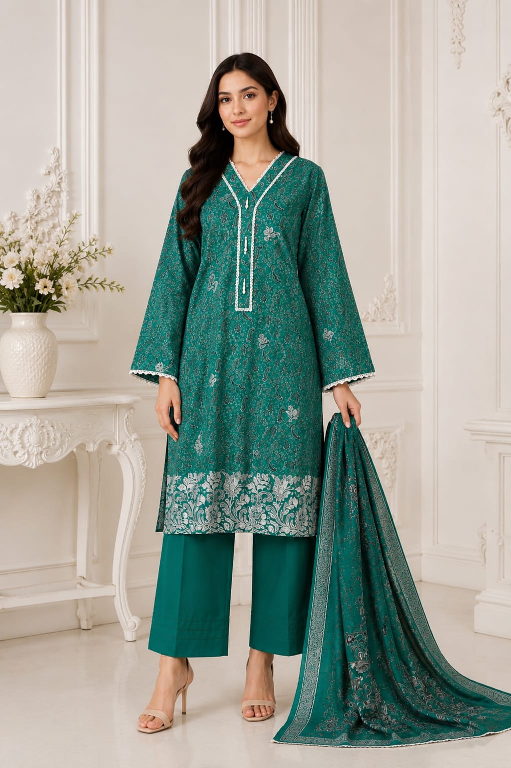 Persian Paisley-Exclusive Stitched Series | 4236