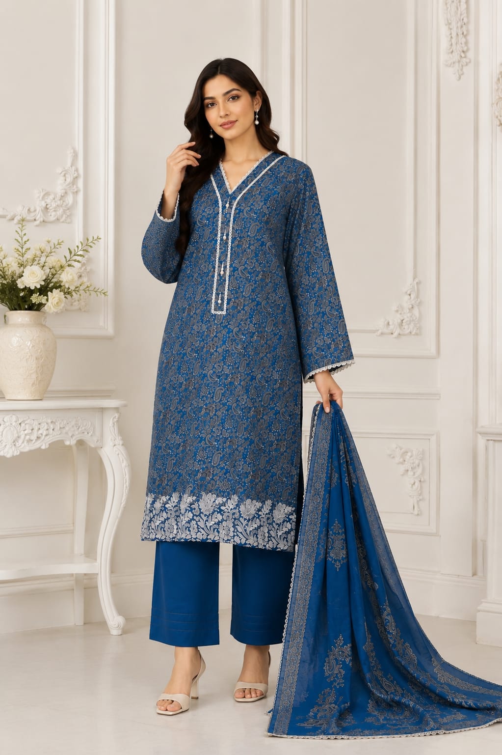 Persian Paisley-Exclusive Stitched Series | 4234