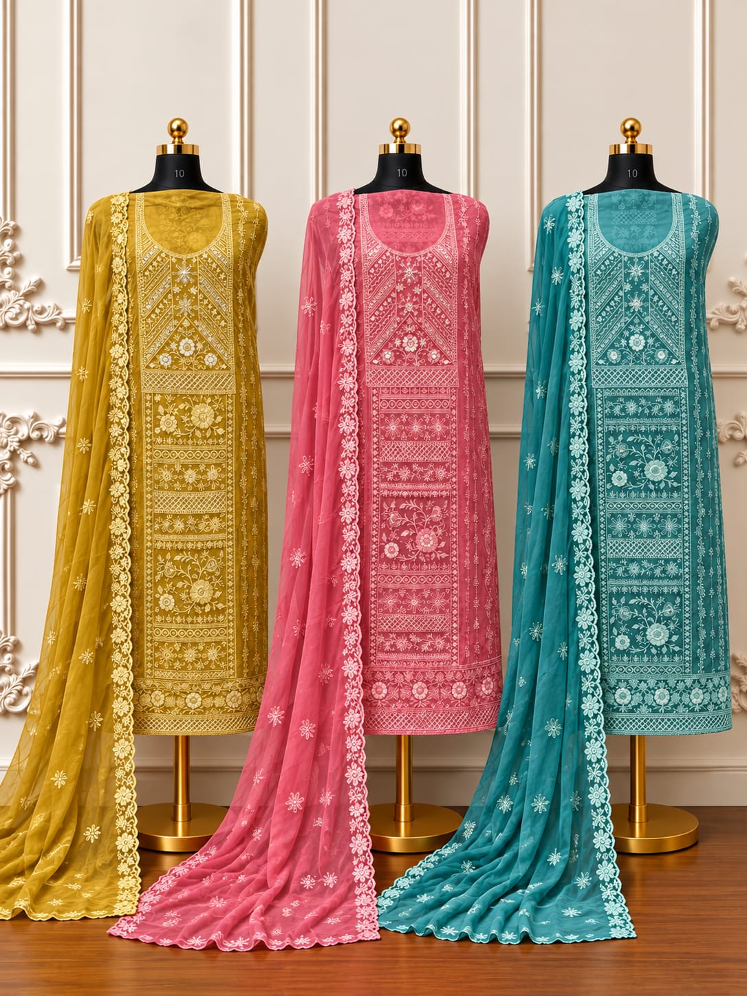 Premium Georgette lucknowi style edition | 1201-1203