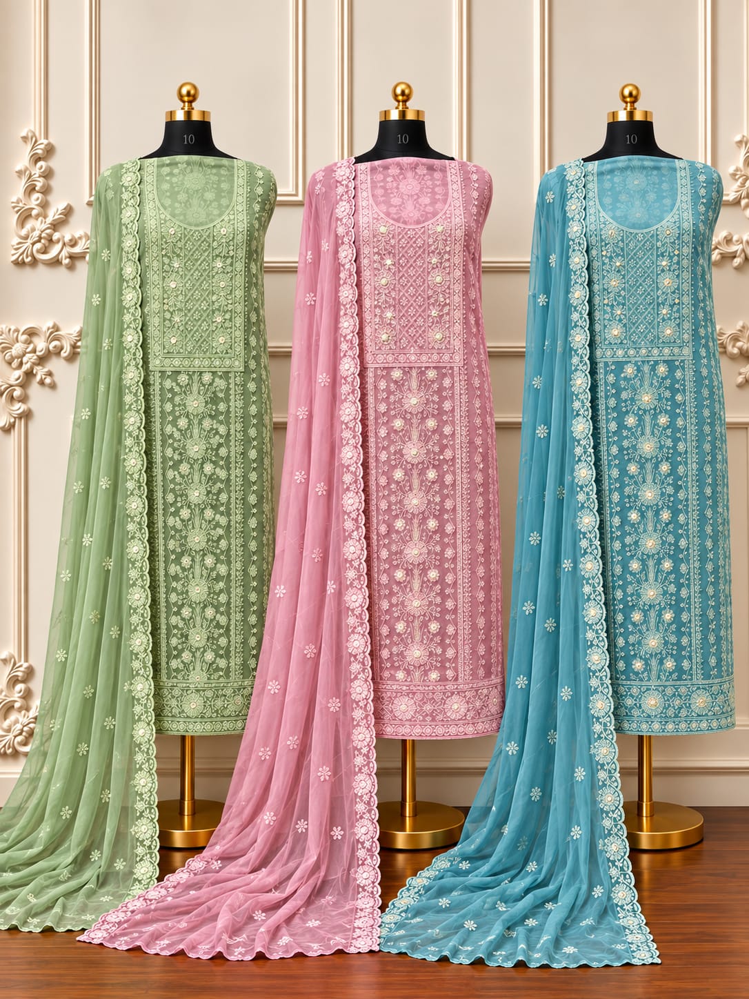 Premium Georgette lucknowi style edition | 1204-1206