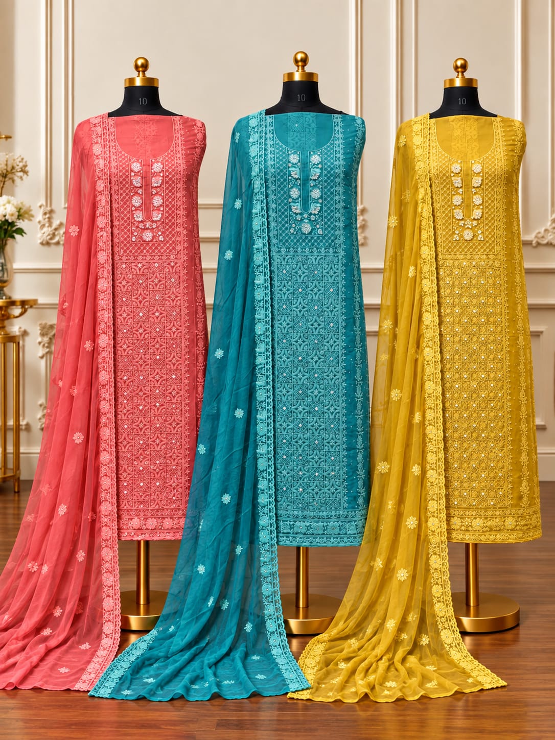 Premium Georgette lucknowi style edition | 1218-1220