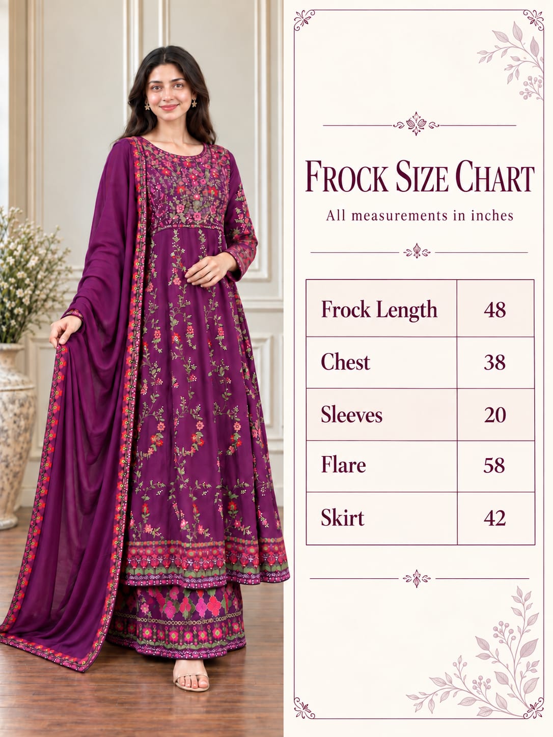 Luxury Embroidered Resham Gawn Edition | 5504