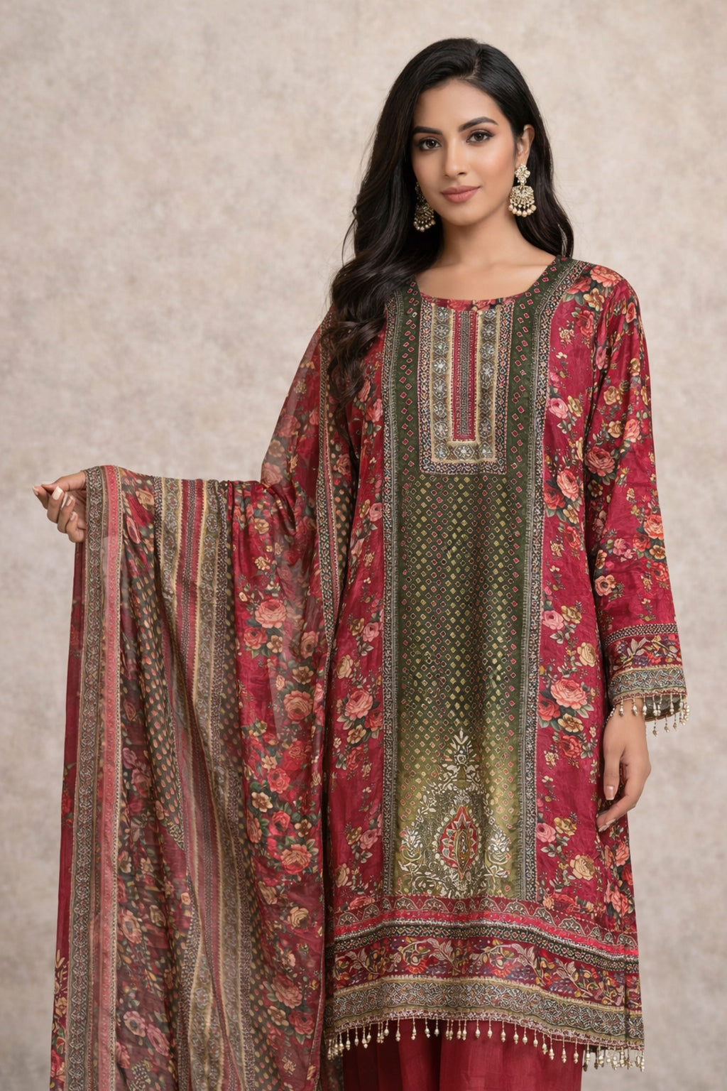 Premium Handwork crepe set | 1702