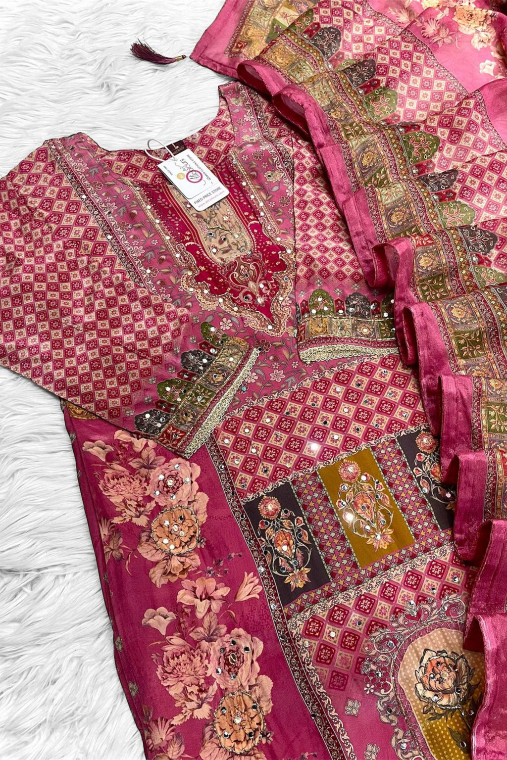 Royal Designer Floral Crepe Set - 1501