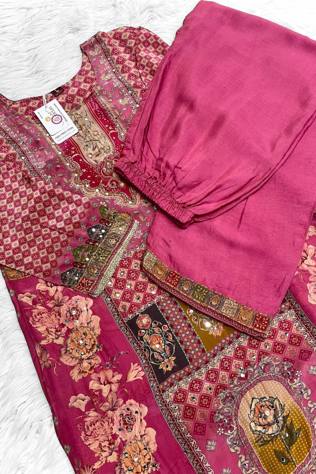 Royal Designer Floral Crepe Set - 1501