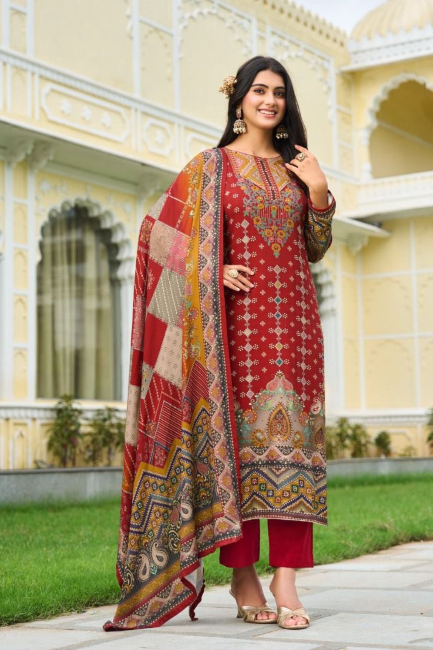 Majestic Pashmina Kaftan Set